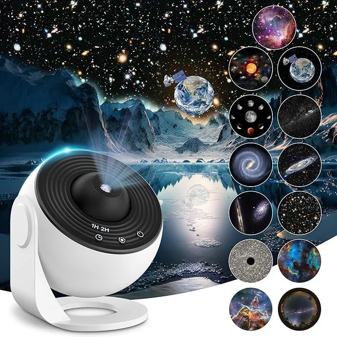 Galaxy Starry Sky Projector – 360° Rotating Night Light