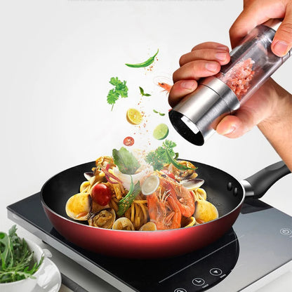 2-in-1 Manual Salt & Pepper Grinder – Stainless Steel Spice Mill
