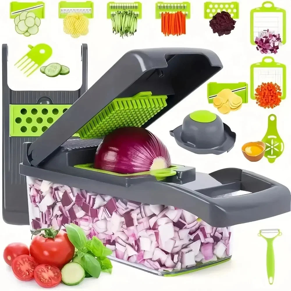 14-in-1 Vegetable Chopper – Multifunctional Food Slicer & Dicer