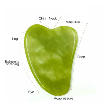 Natural Jade Roller & Gua Sha Facial Massage Set