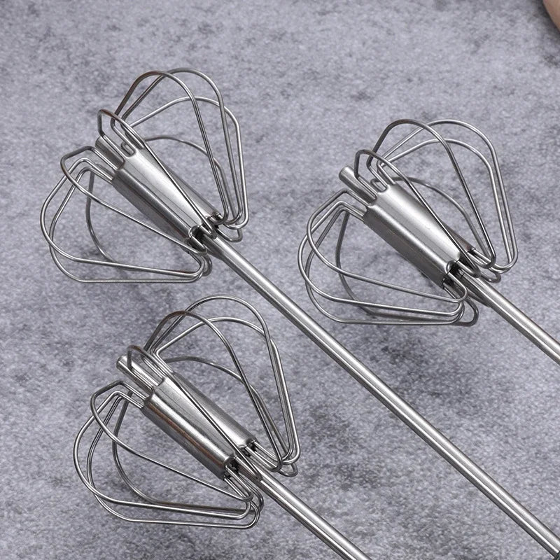 Hand Pressure Egg Beater – Stainless Steel Manual Whisk