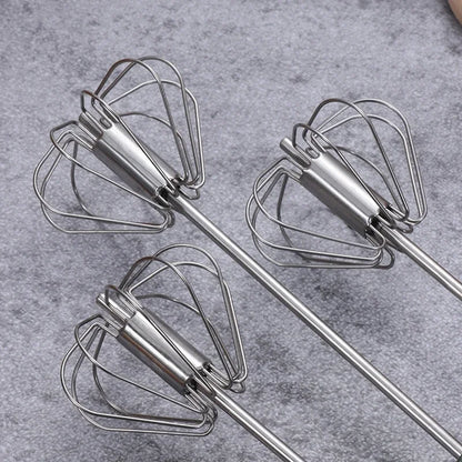 Hand Pressure Egg Beater – Stainless Steel Manual Whisk