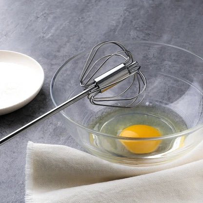 Hand Pressure Egg Beater – Stainless Steel Manual Whisk