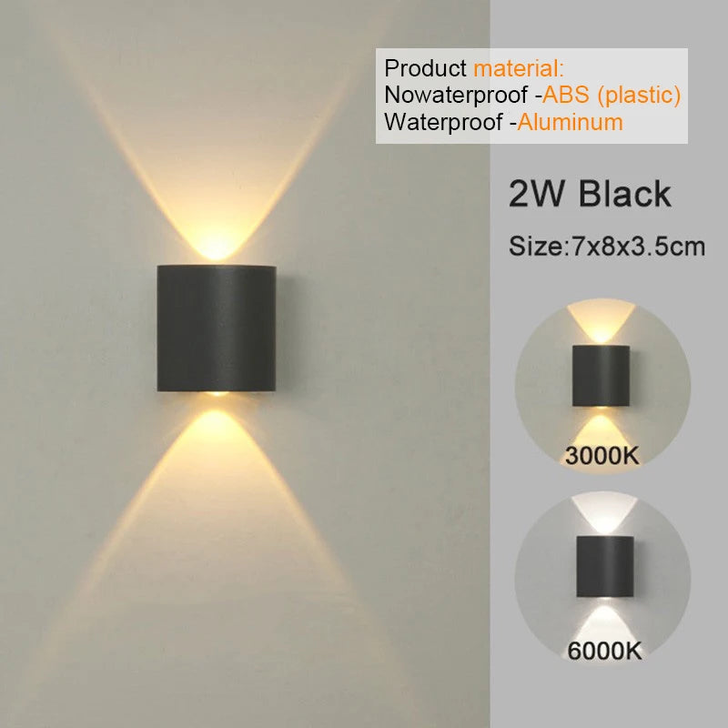 Modern LED Wall Sconce – White Up & Down Wall Light