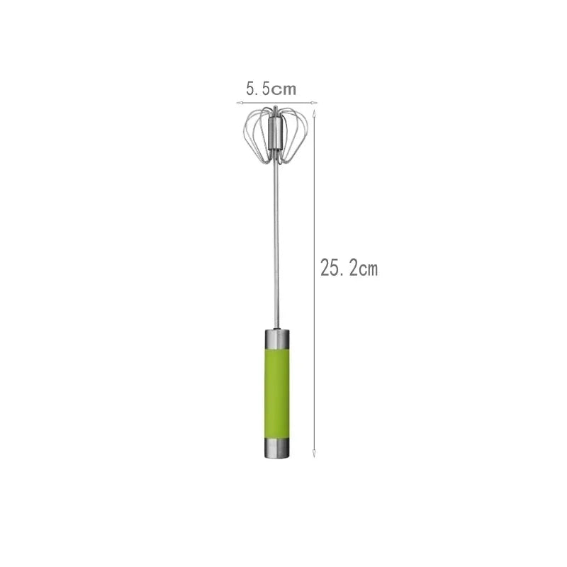 Hand Pressure Egg Beater – Stainless Steel Manual Whisk