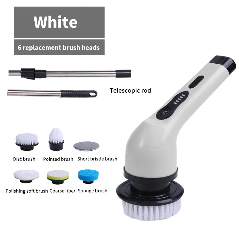 9-in-1 Electric Spin Cleaning Brush – Multi-Surface Scrubber