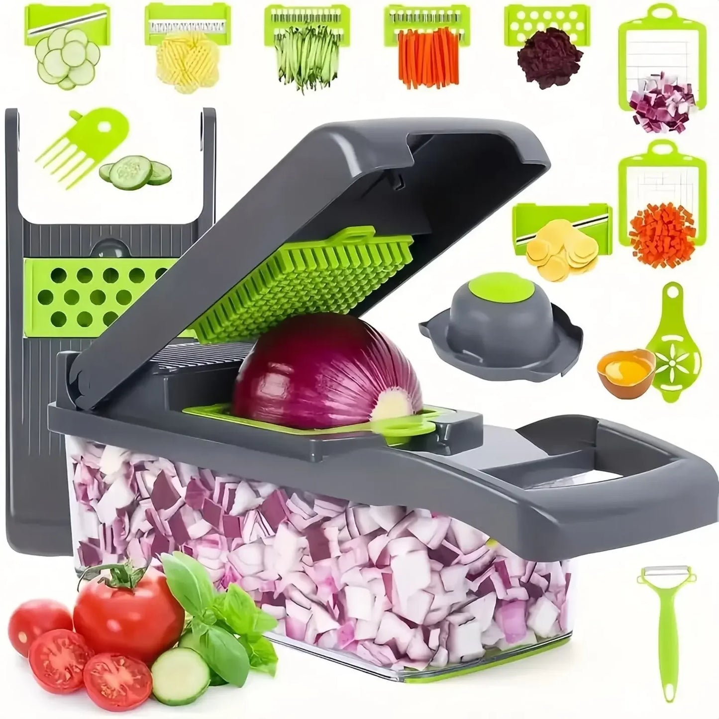 14-in-1 Vegetable Chopper – Multifunctional Food Slicer & Dicer