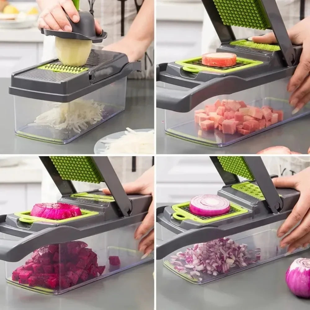 14-in-1 Vegetable Chopper – Multifunctional Food Slicer & Dicer