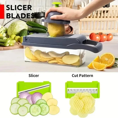 14-in-1 Vegetable Chopper – Multifunctional Food Slicer & Dicer