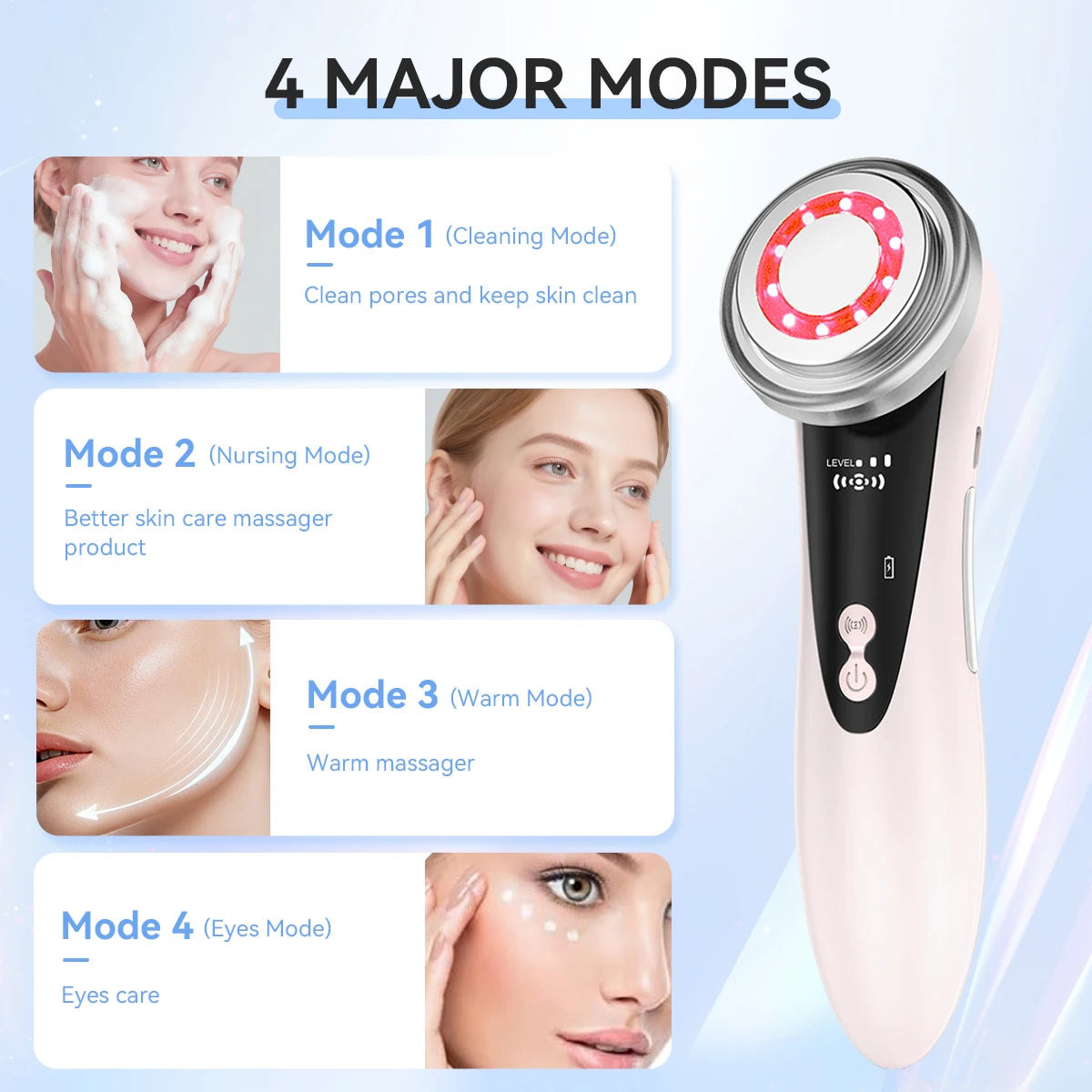 EMS Microcurrent Facial Beauty Device – Portable Skin Care Massager