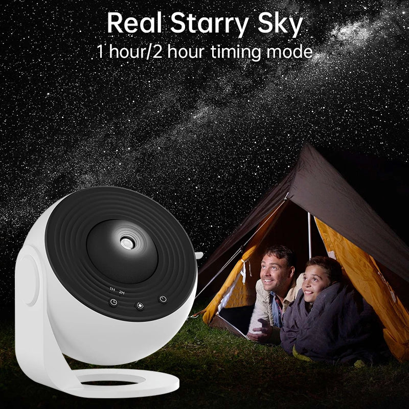 Galaxy Starry Sky Projector – 360° Rotating Night Light