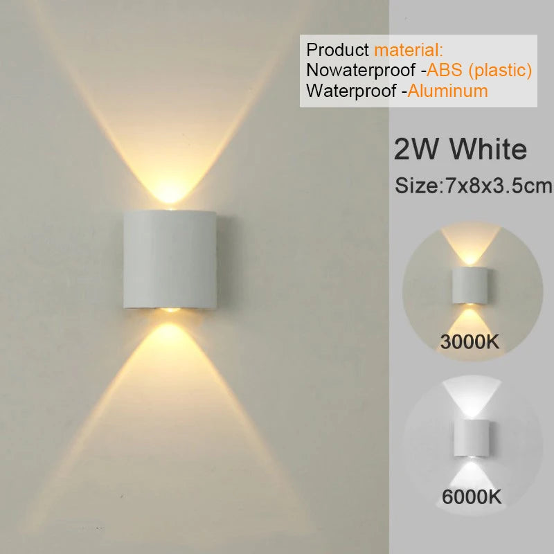 Modern LED Wall Sconce – White Up & Down Wall Light