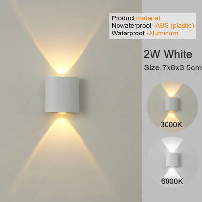 Modern LED Wall Sconce – White Up & Down Wall Light