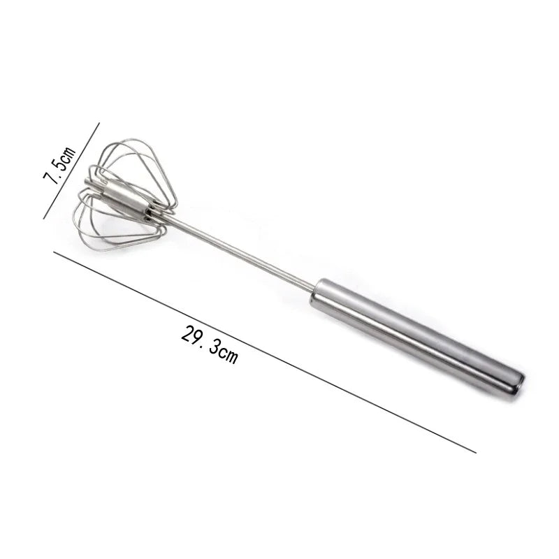 Hand Pressure Egg Beater – Stainless Steel Manual Whisk