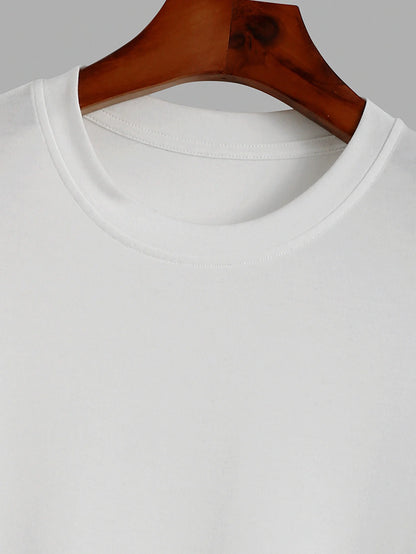 Men’s Printed Long Sleeve T-Shirt – Casual Round Neck Top