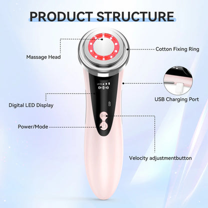 EMS Microcurrent Facial Beauty Device – Portable Skin Care Massager
