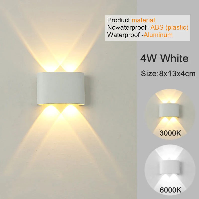 Modern LED Wall Sconce – White Up & Down Wall Light