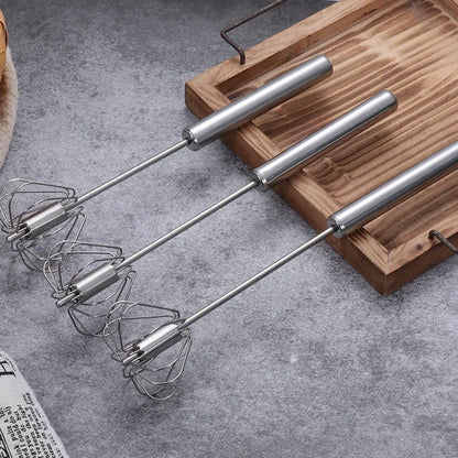 Hand Pressure Egg Beater – Stainless Steel Manual Whisk