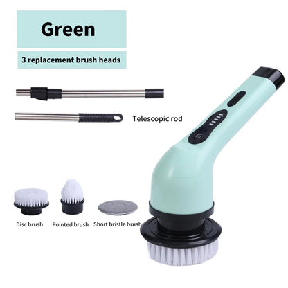 9-in-1 Electric Spin Cleaning Brush – Multi-Surface Scrubber