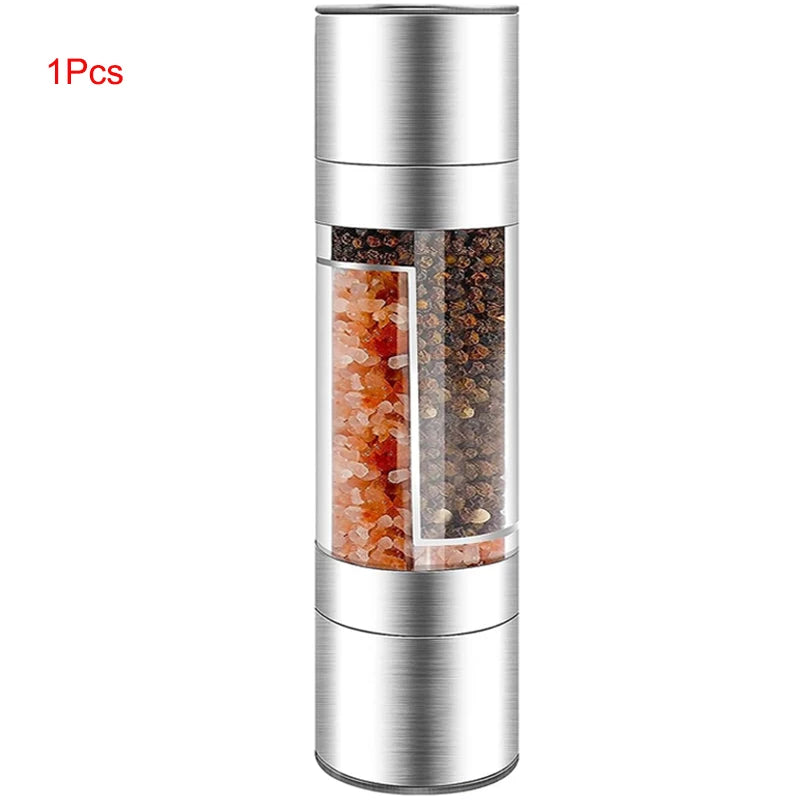 2-in-1 Manual Salt & Pepper Grinder – Stainless Steel Spice Mill
