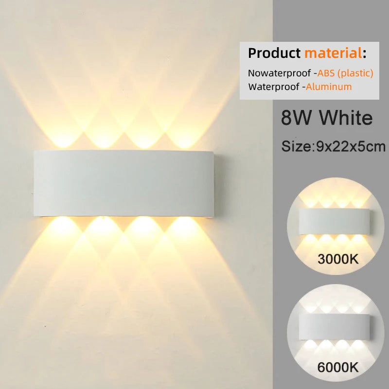 Modern LED Wall Sconce – White Up & Down Wall Light