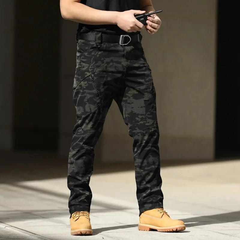 Men’s Tactical Cargo Pants – Stretchy Softshell Outdoor Trousers