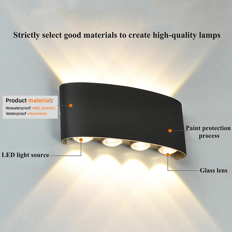 Modern LED Wall Sconce – White Up & Down Wall Light