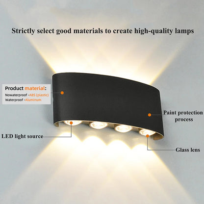 Modern LED Wall Sconce – White Up & Down Wall Light