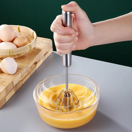 Hand Pressure Egg Beater – Stainless Steel Manual Whisk