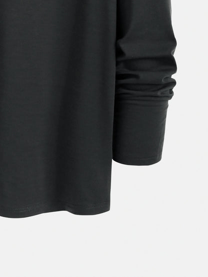 Men’s Printed Long Sleeve T-Shirt – Casual Round Neck Top