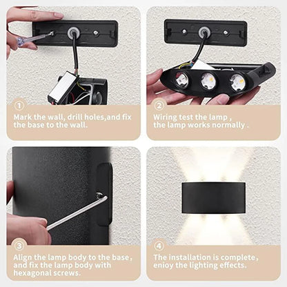 Modern LED Wall Sconce – White Up & Down Wall Light
