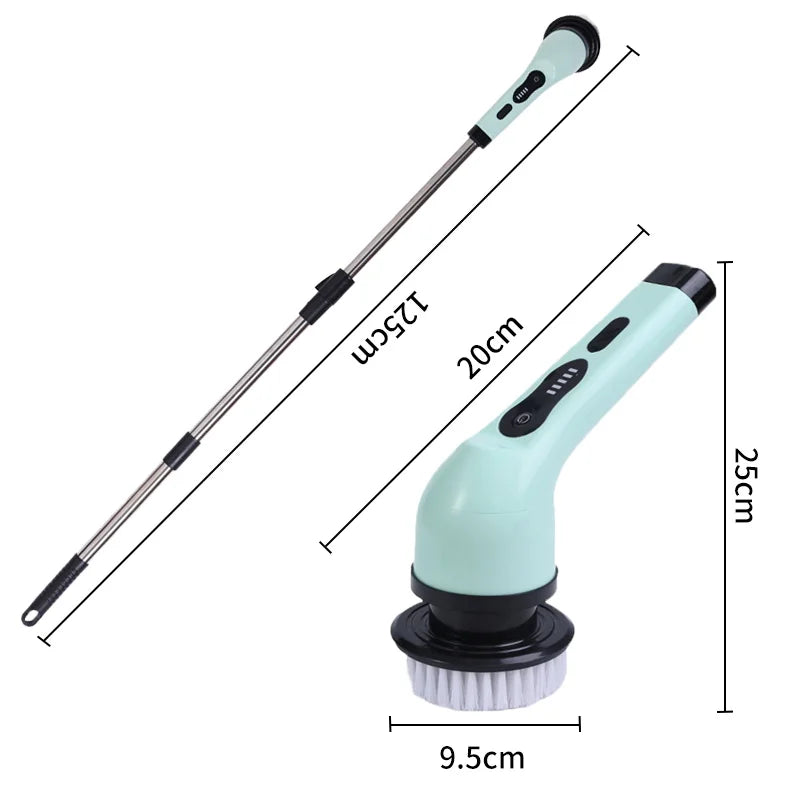 9-in-1 Electric Spin Cleaning Brush – Multi-Surface Scrubber