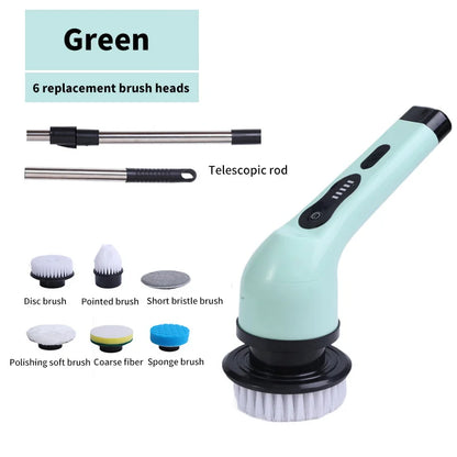 9-in-1 Electric Spin Cleaning Brush – Multi-Surface Scrubber