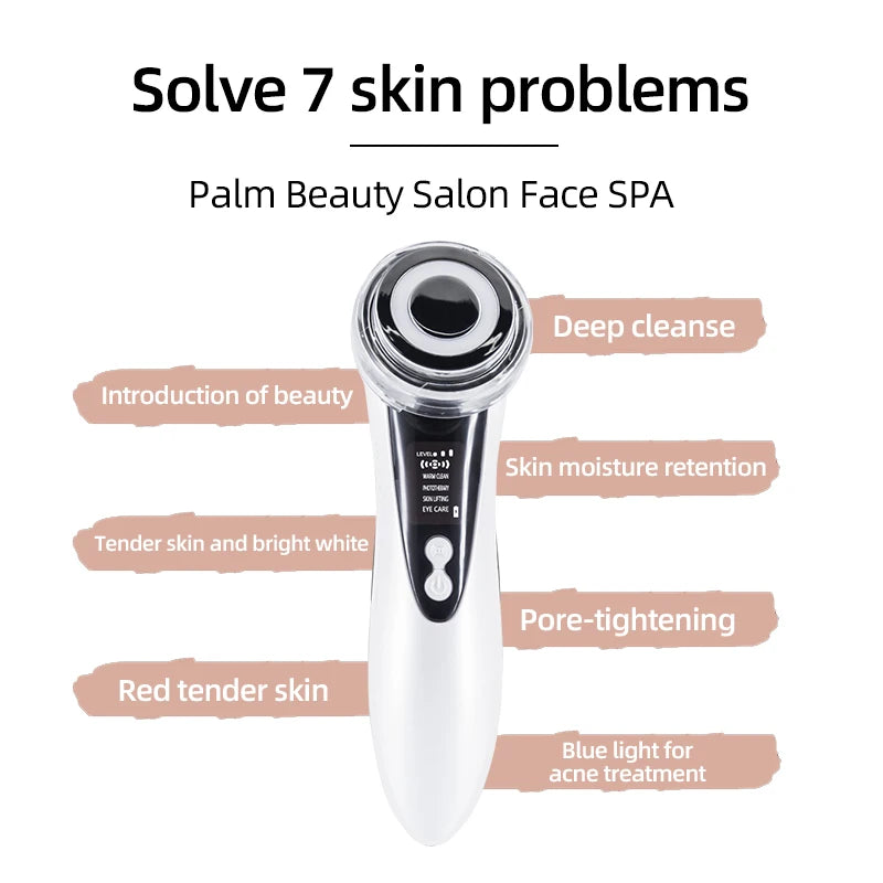 EMS Microcurrent Facial Beauty Device – Portable Skin Care Massager