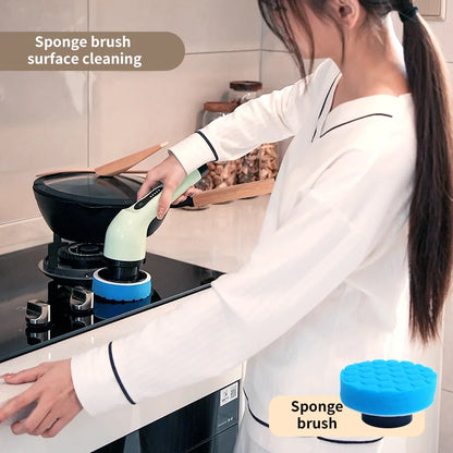 9-in-1 Electric Spin Cleaning Brush – Multi-Surface Scrubber