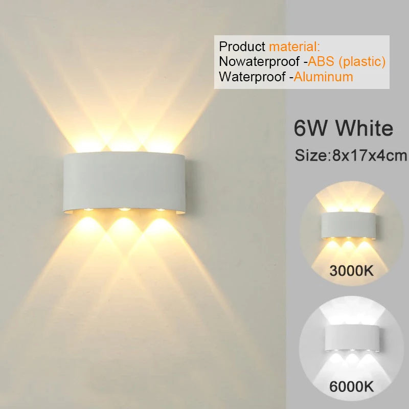 Modern LED Wall Sconce – White Up & Down Wall Light