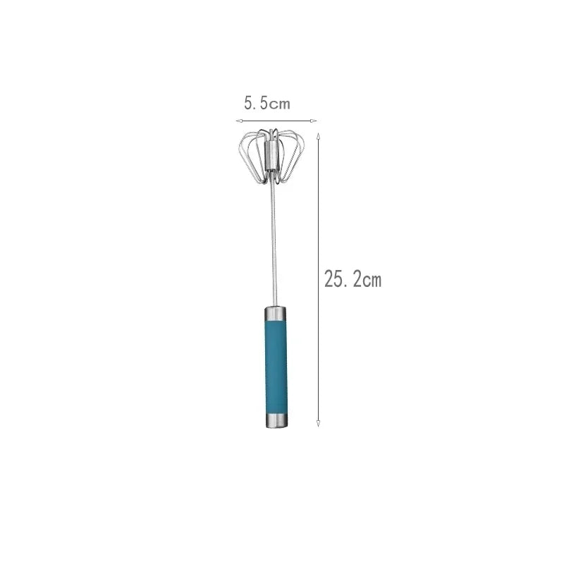 Hand Pressure Egg Beater – Stainless Steel Manual Whisk